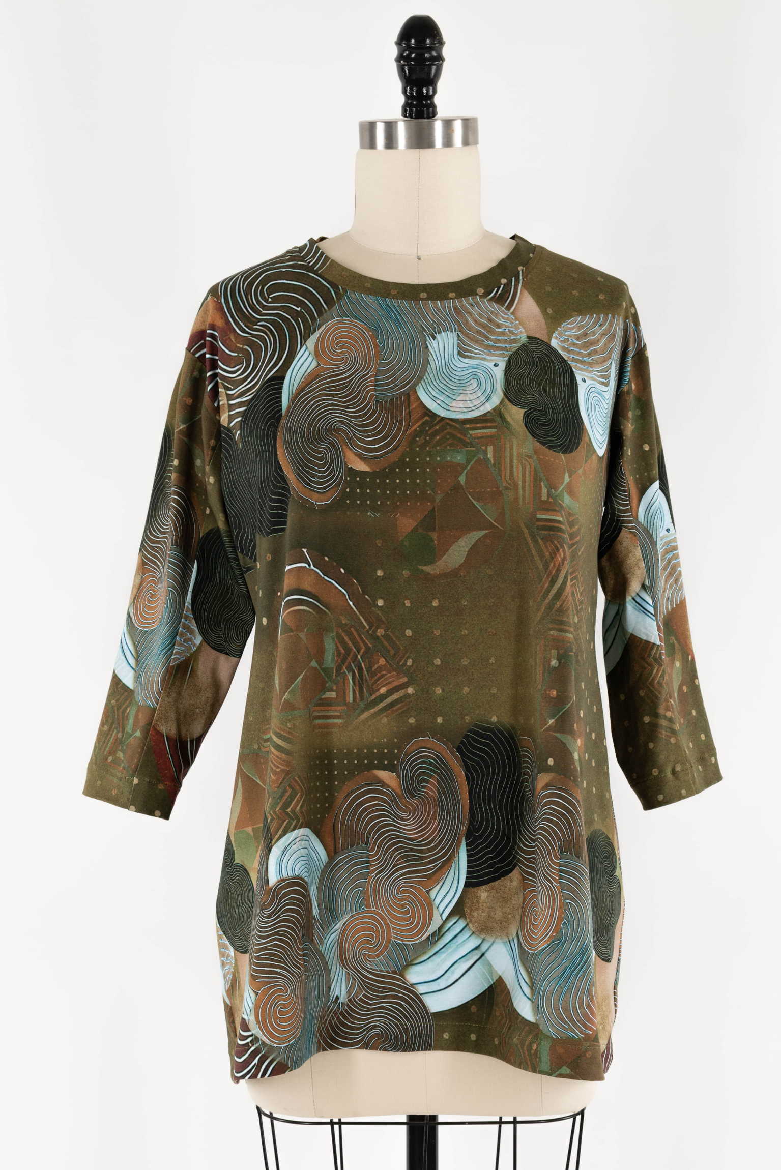 Olive Cascade Top