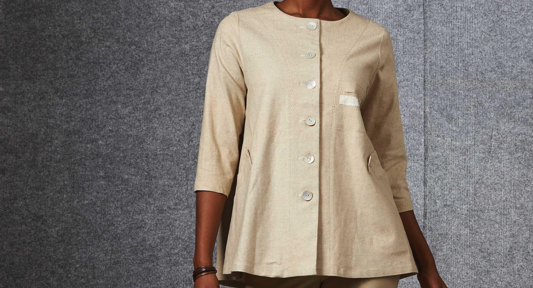 The Groovy Shacket Vogue 1689 - Marcy Tilton Fabrics