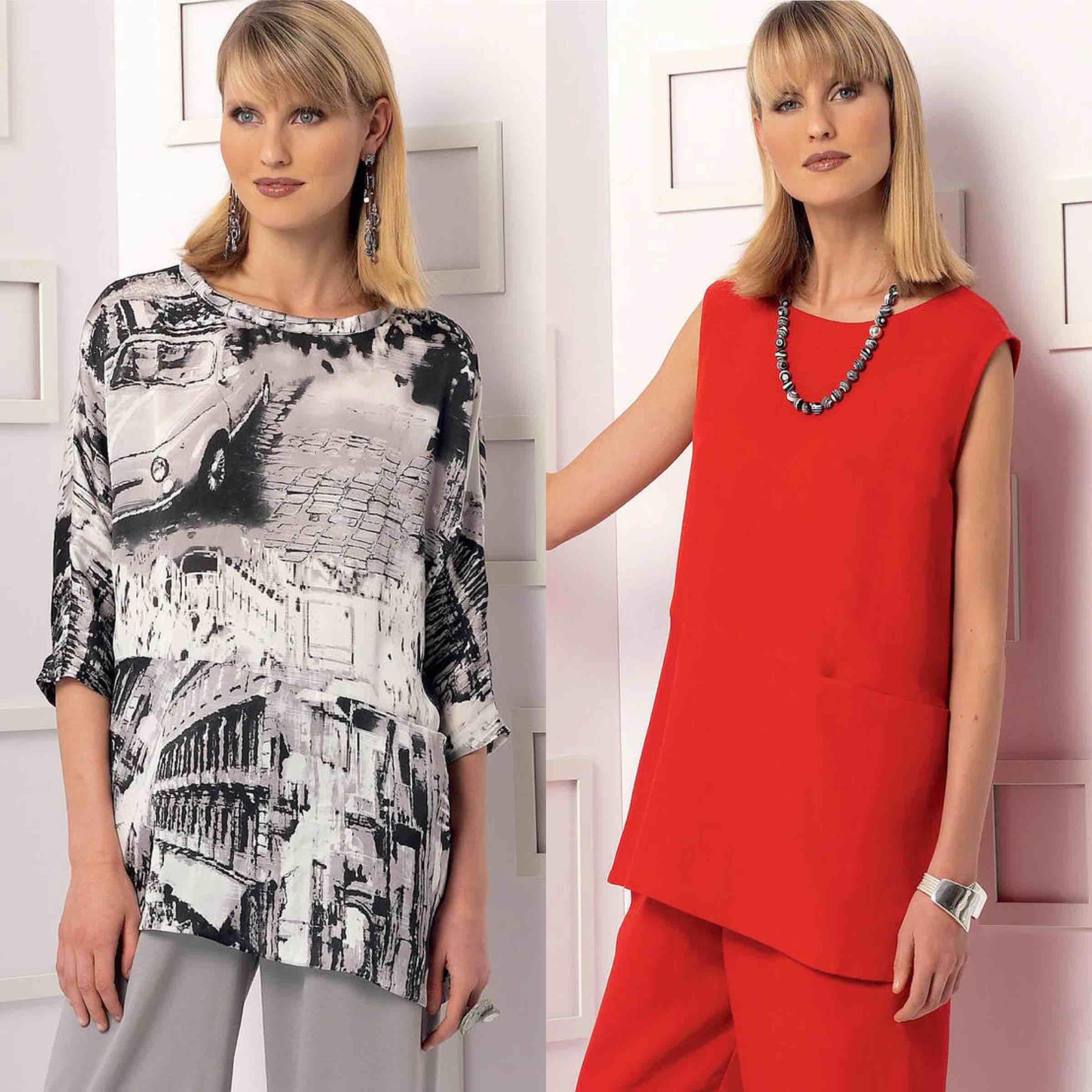 The Drop Pocket Tunic — Vogue 9193 - Marcy Tilton Fabrics