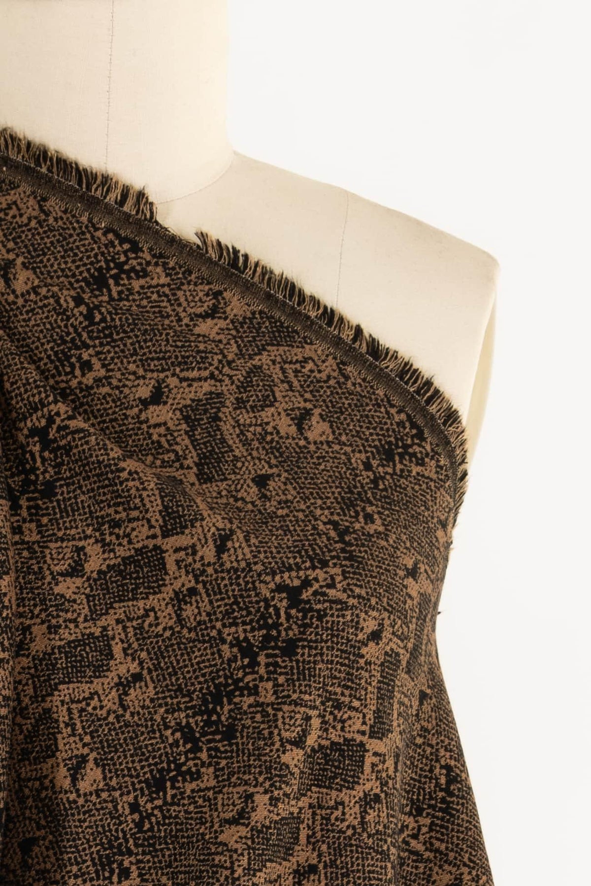 Camel Lizzie Jacquard Stretch Woven - Marcy Tilton Fabrics