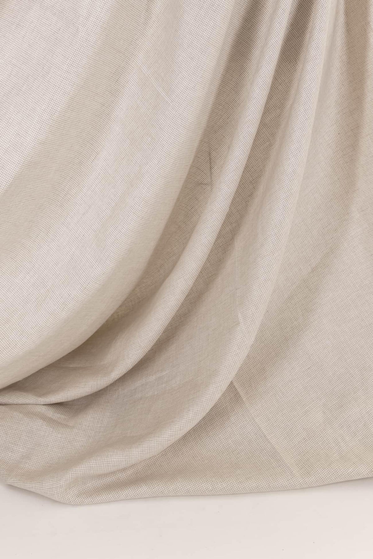 Ecru Mini Check Linen Woven - Marcy Tilton Fabrics