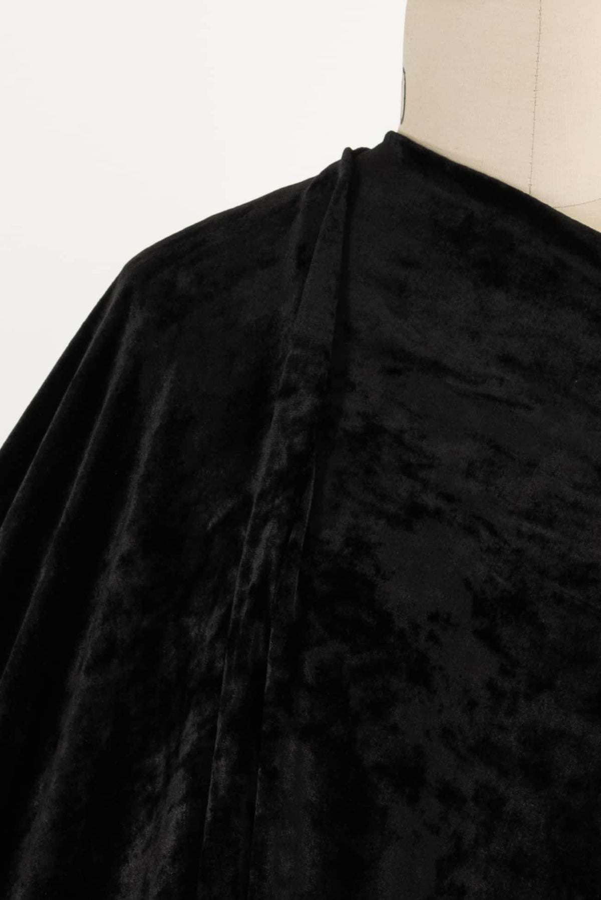 Plush Black Velour Knit - Marcy Tilton Fabrics