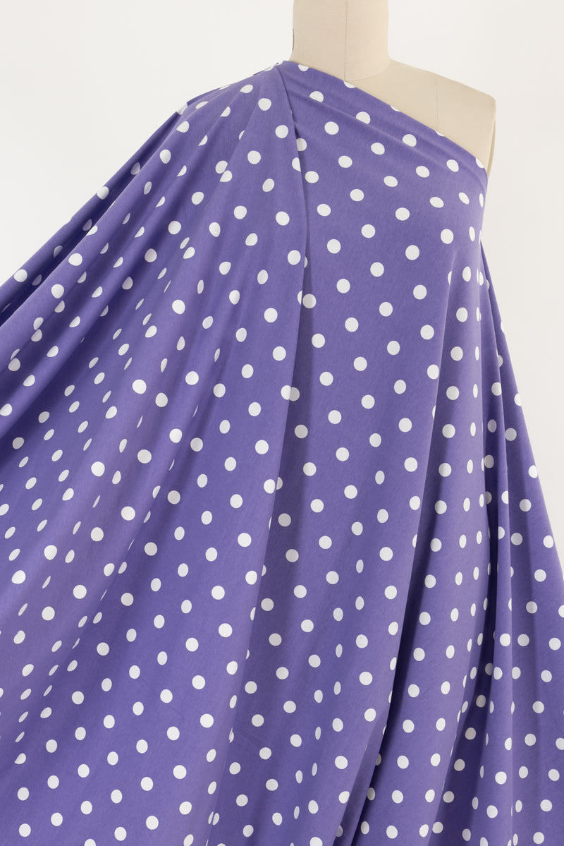 Printemps Purple Dots Cotton/Spandex Knit
