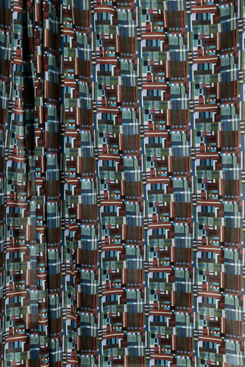 Urbane Grid Liberty Cotton Woven - Marcy Tilton Fabrics