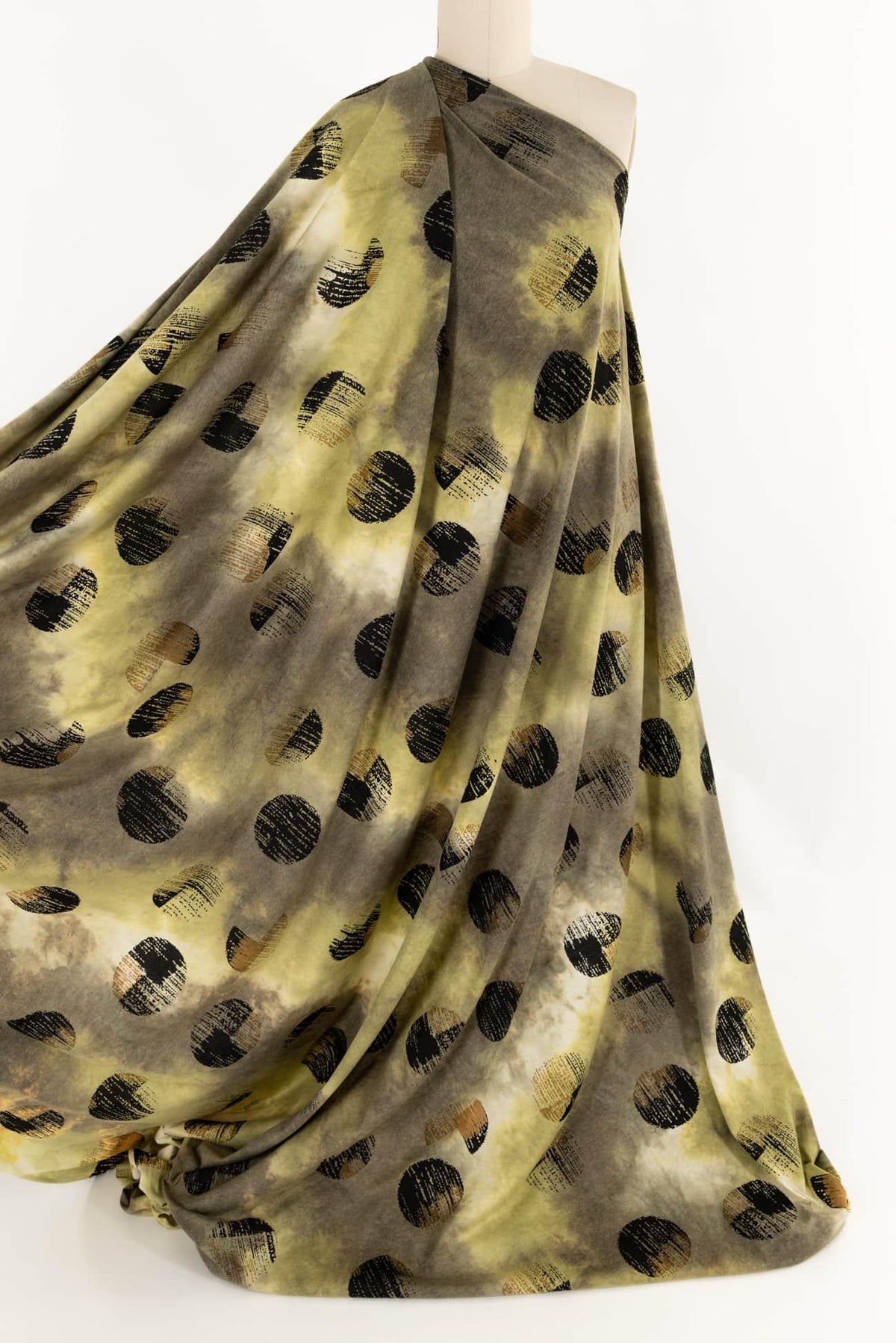 Verde Dots Rayon Knit - Marcy Tilton Fabrics