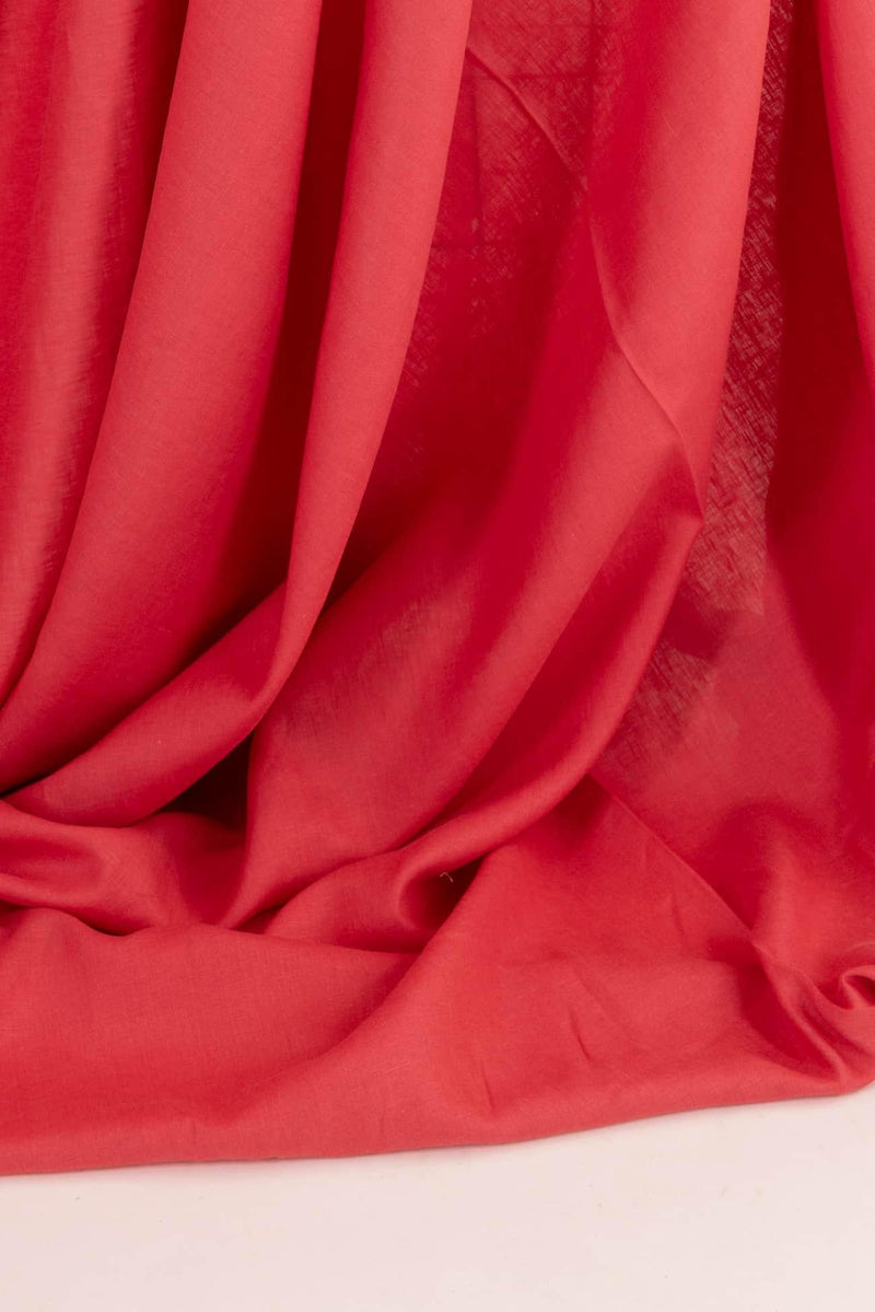 Watermelon Pink Linen Woven - Marcy Tilton Fabrics