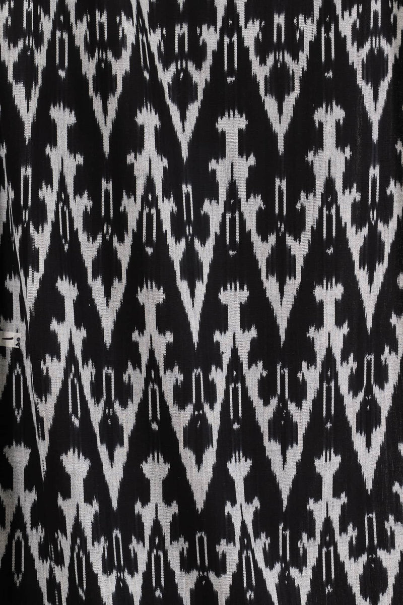Bombay Black Cotton Ikat Woven - Marcy Tilton Fabrics