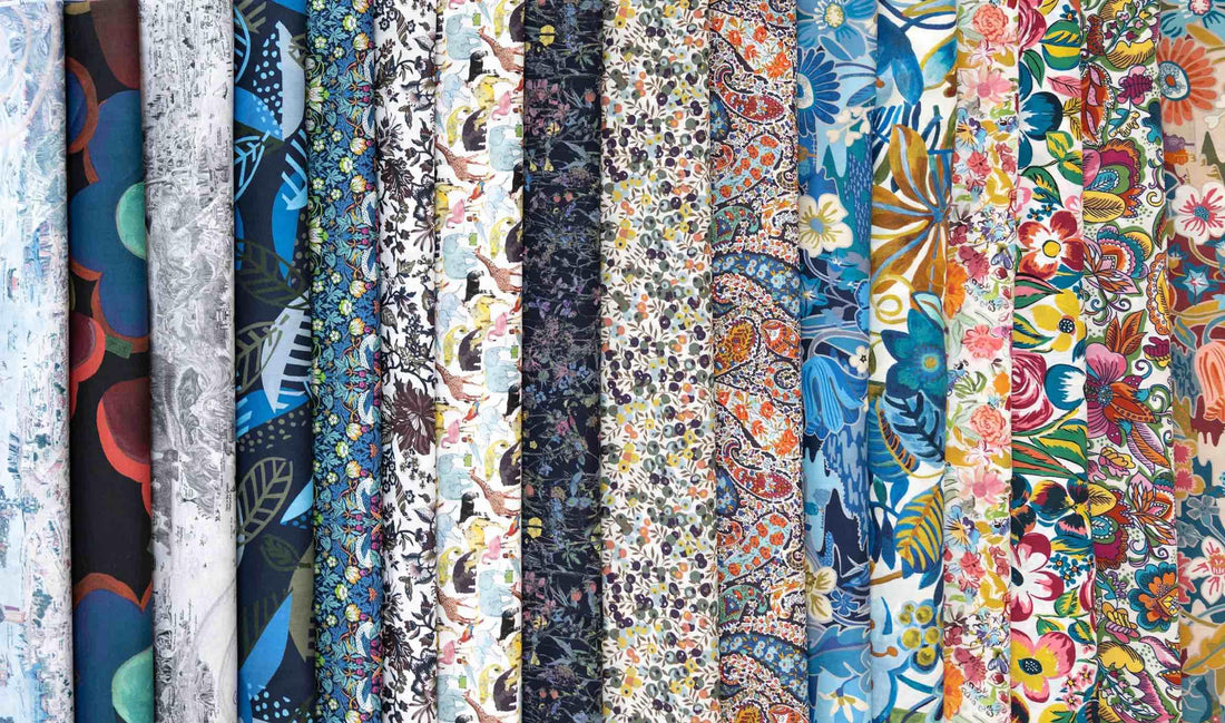 Colorful floral, paisley, and animal print fabrics by the yard for sewing and quilting projects