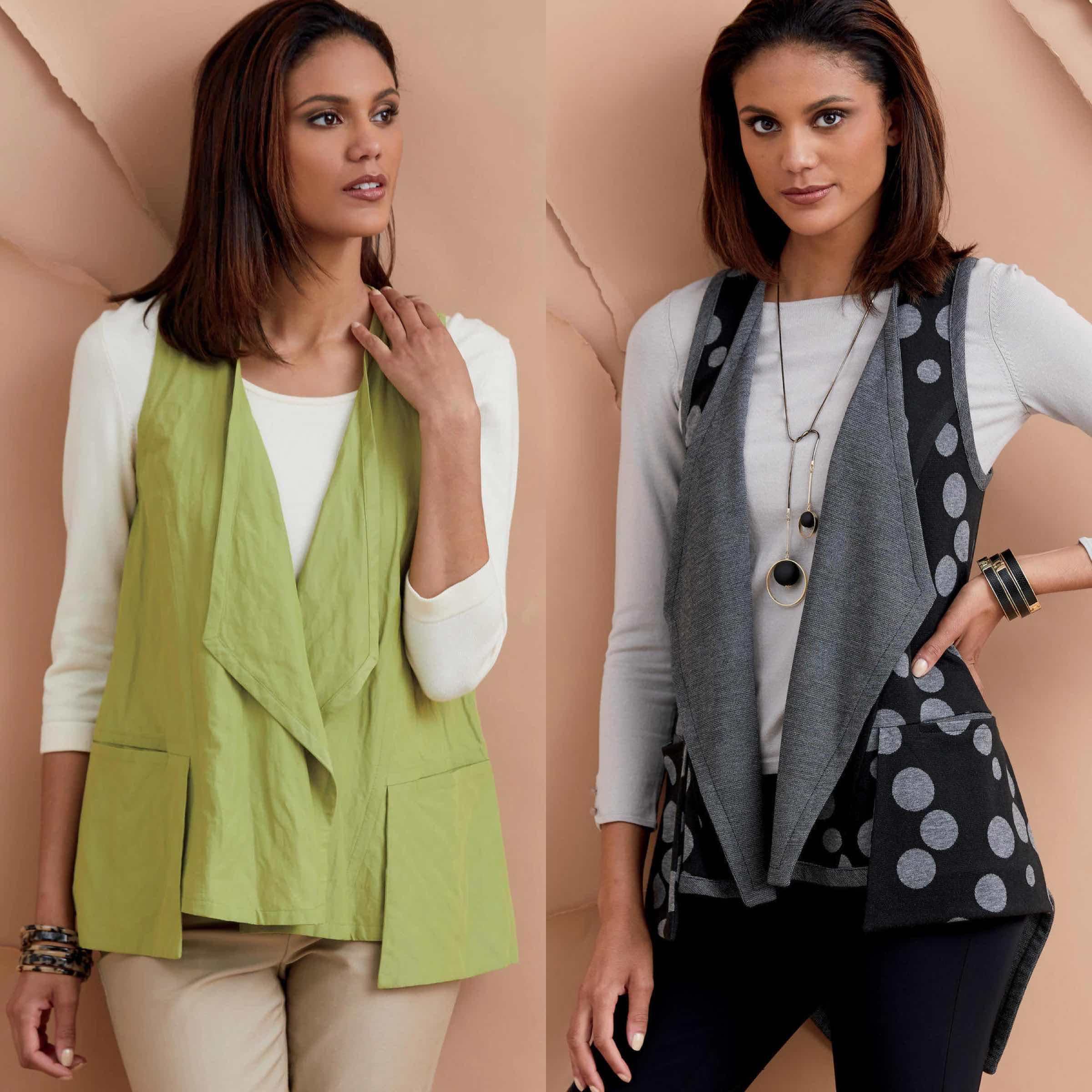 The Pocket Vest - Vogue 9322 - Marcy Tilton Fabrics