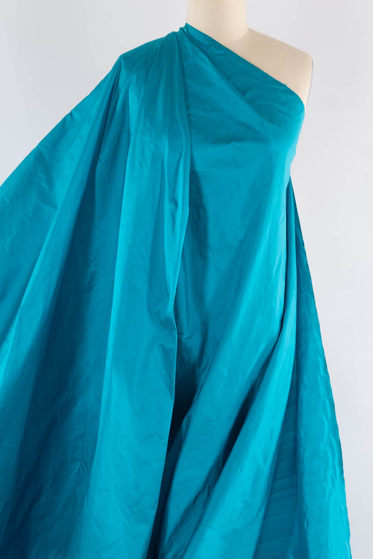 #1132 Turquoise Silk Dupioni Woven SOLD BY THE CUT