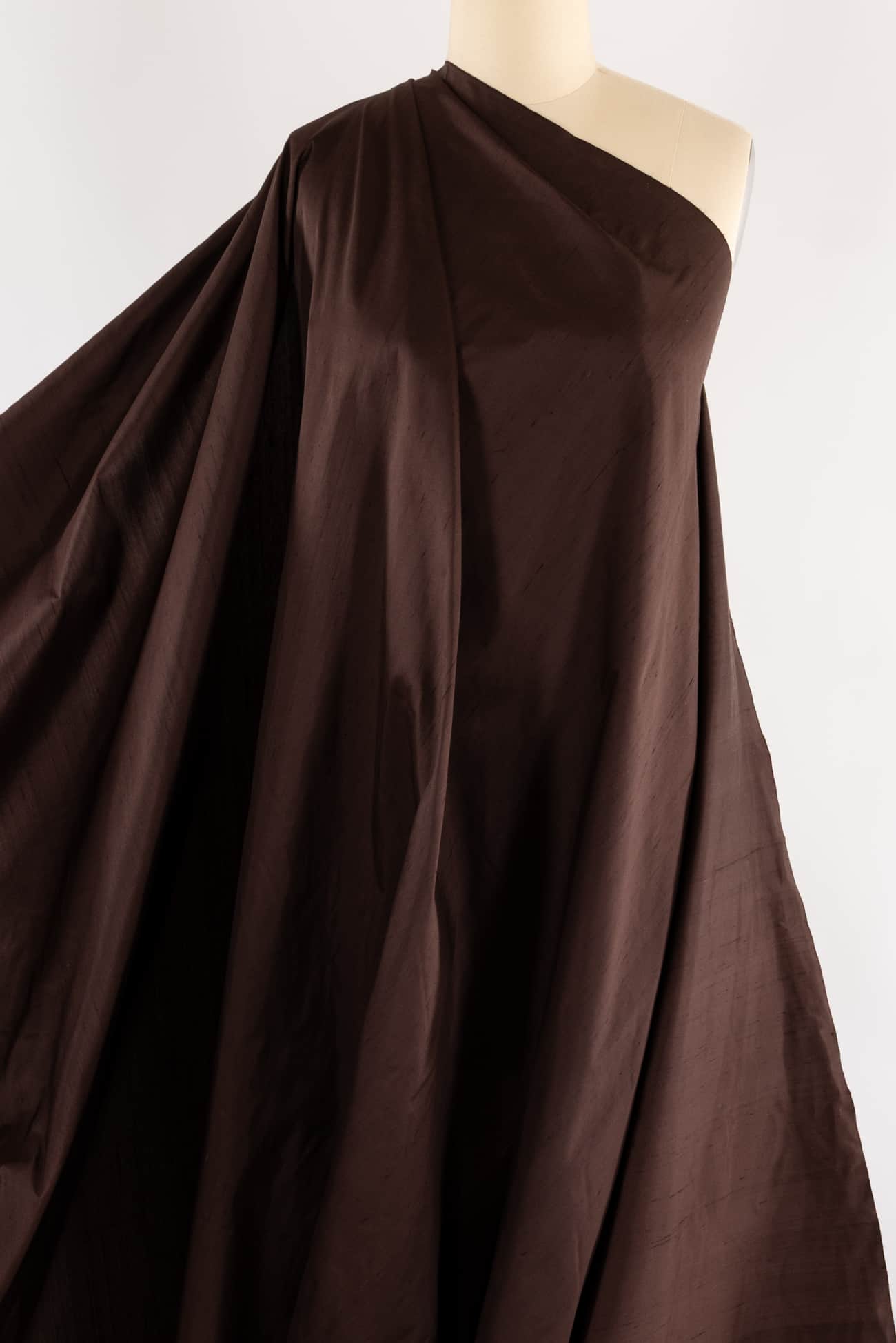 #1133 Brown Silk Dupioni Woven SOLD BY THE CUT