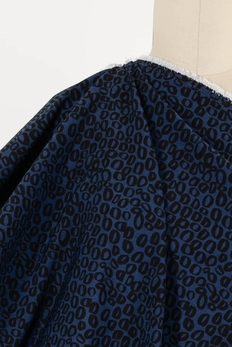 Ace Blue Coterie Stretch Woven - Marcy Tilton Fabrics