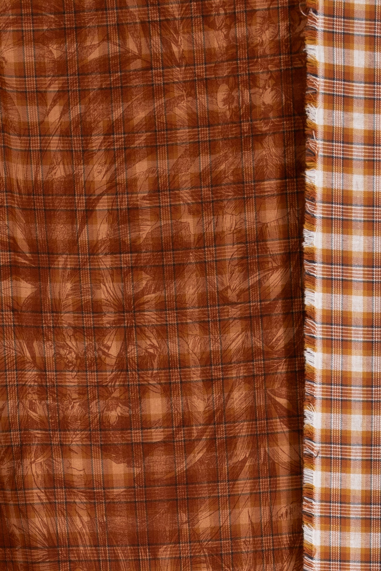 Amber Overlay Plaid Japanese Cotton Woven