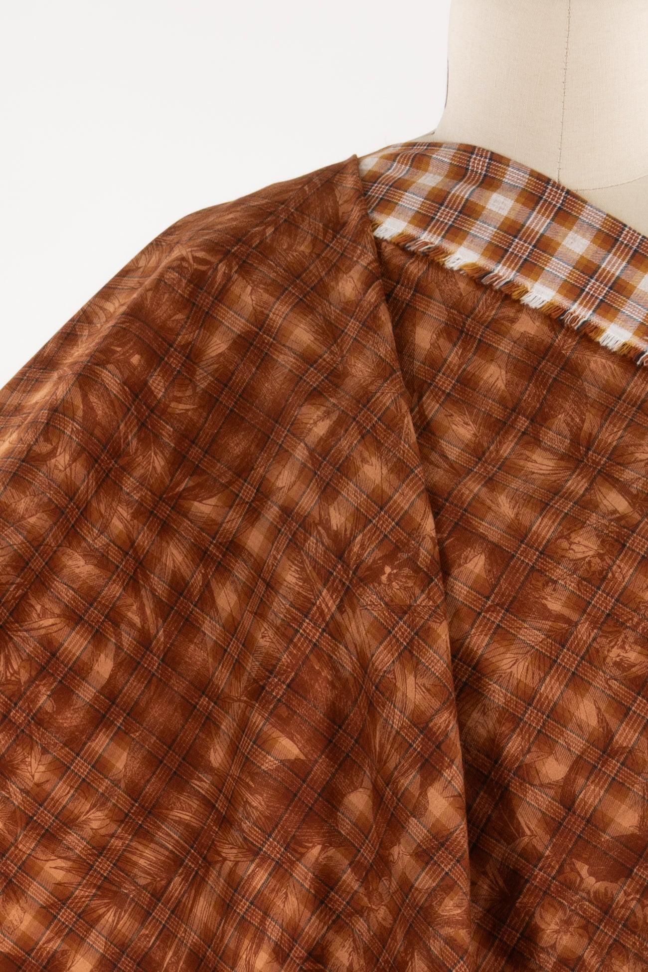 Amber Overlay Plaid Japanese Cotton Woven