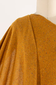 Amora Mustard Tweed Wool/Silk Italian Sweater Knit