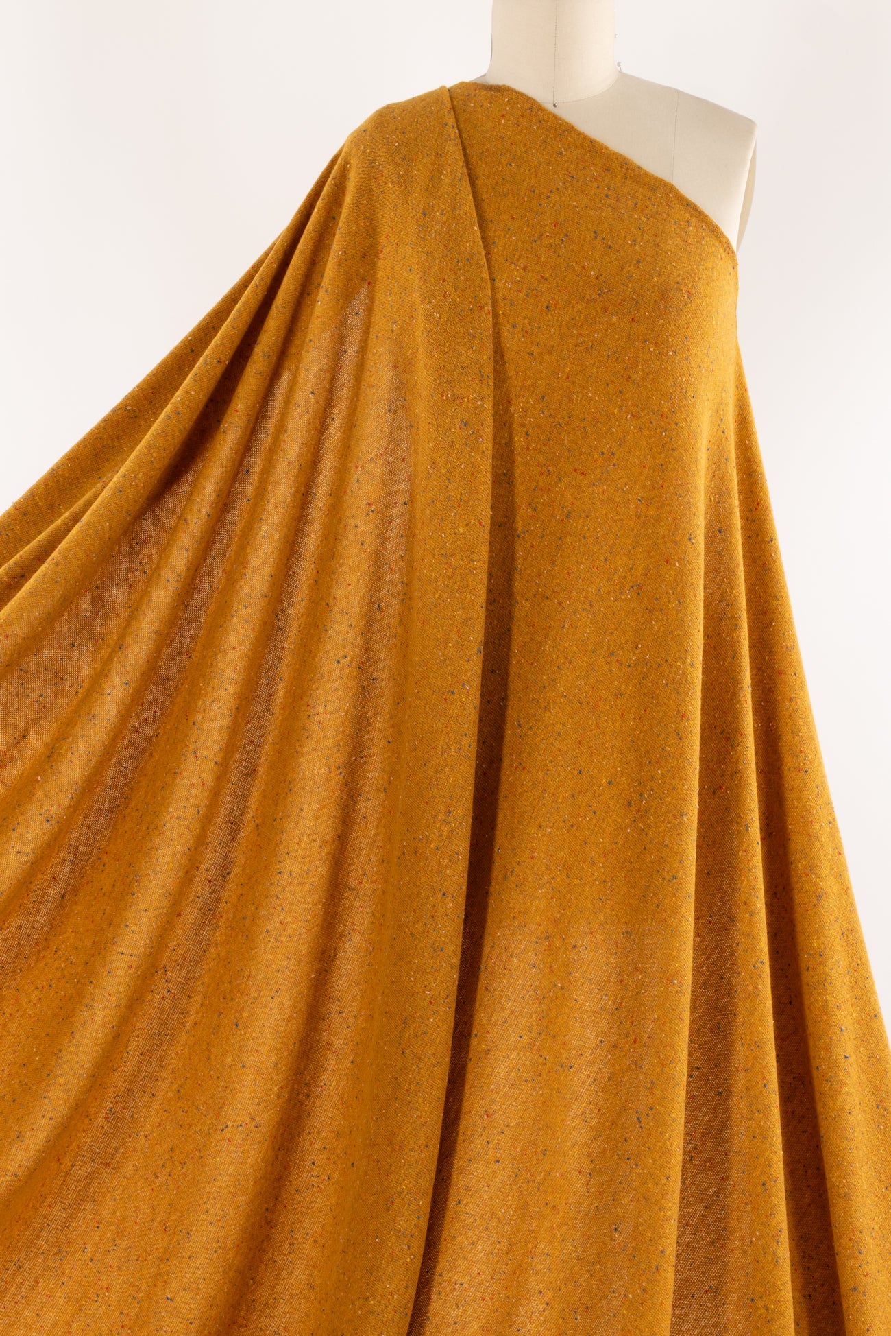 Amora Mustard Tweed Wool/Silk Italian Sweater Knit