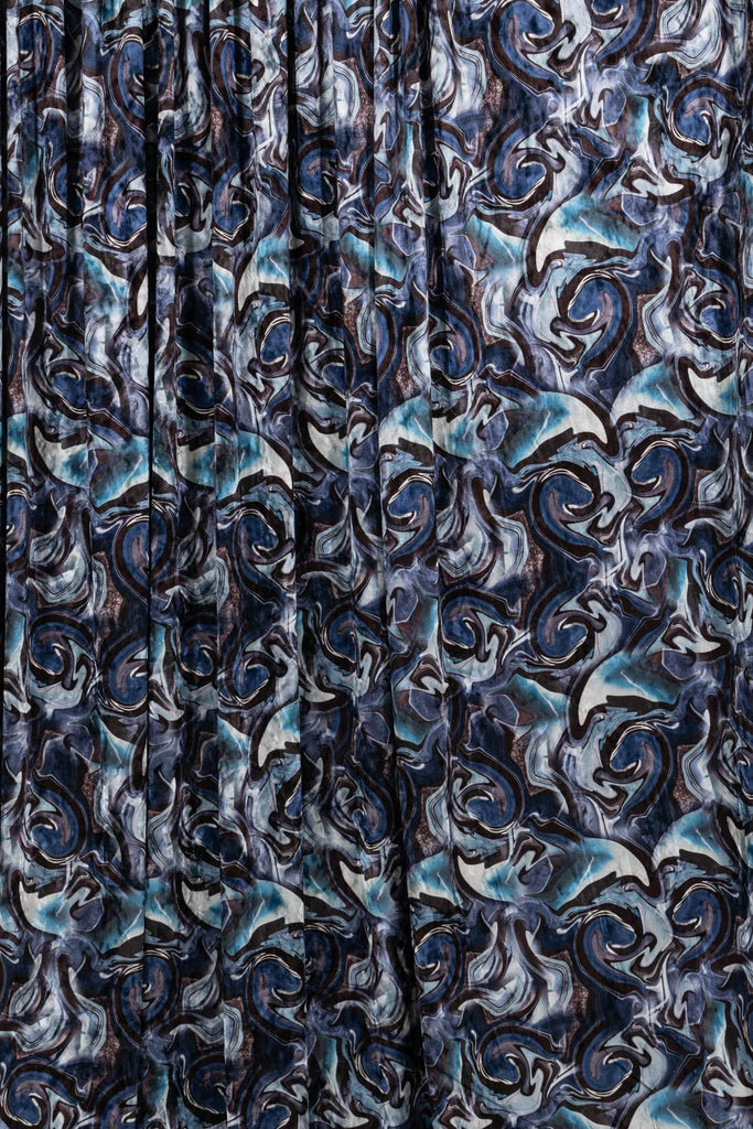 Aquamarine Panne Velvet Knit - Marcy Tilton Fabrics