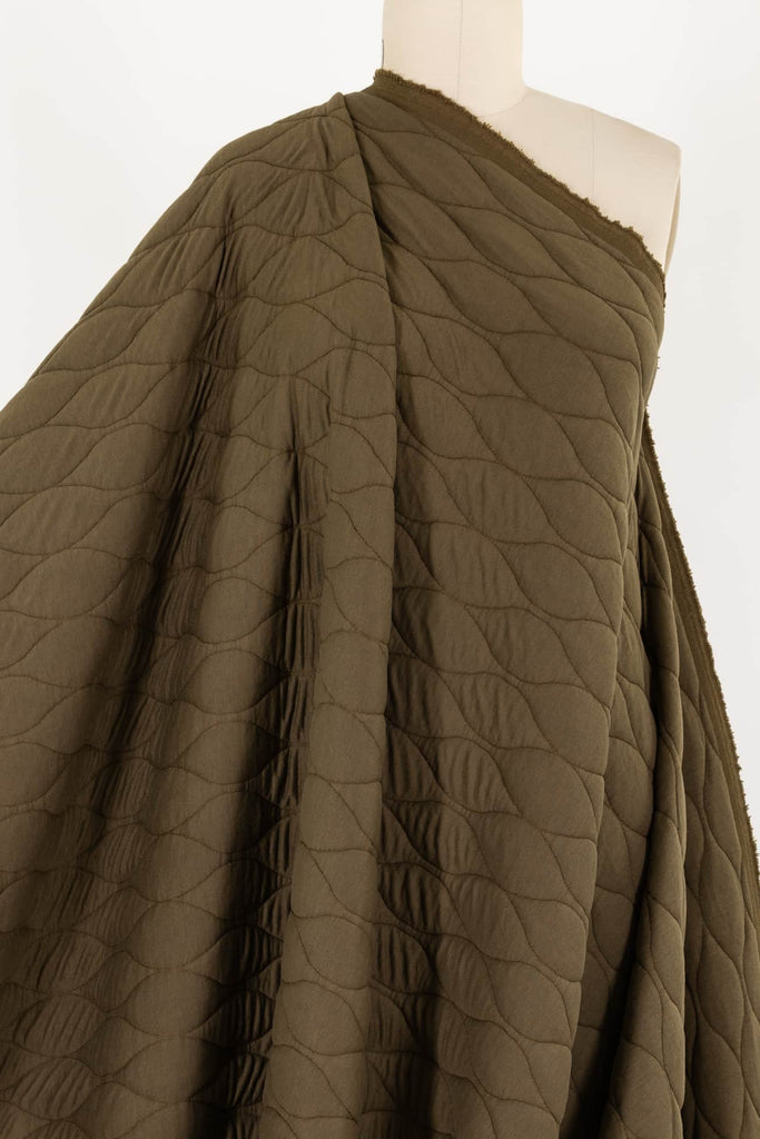 Army Green Quilted Knit - Marcy Tilton Fabrics