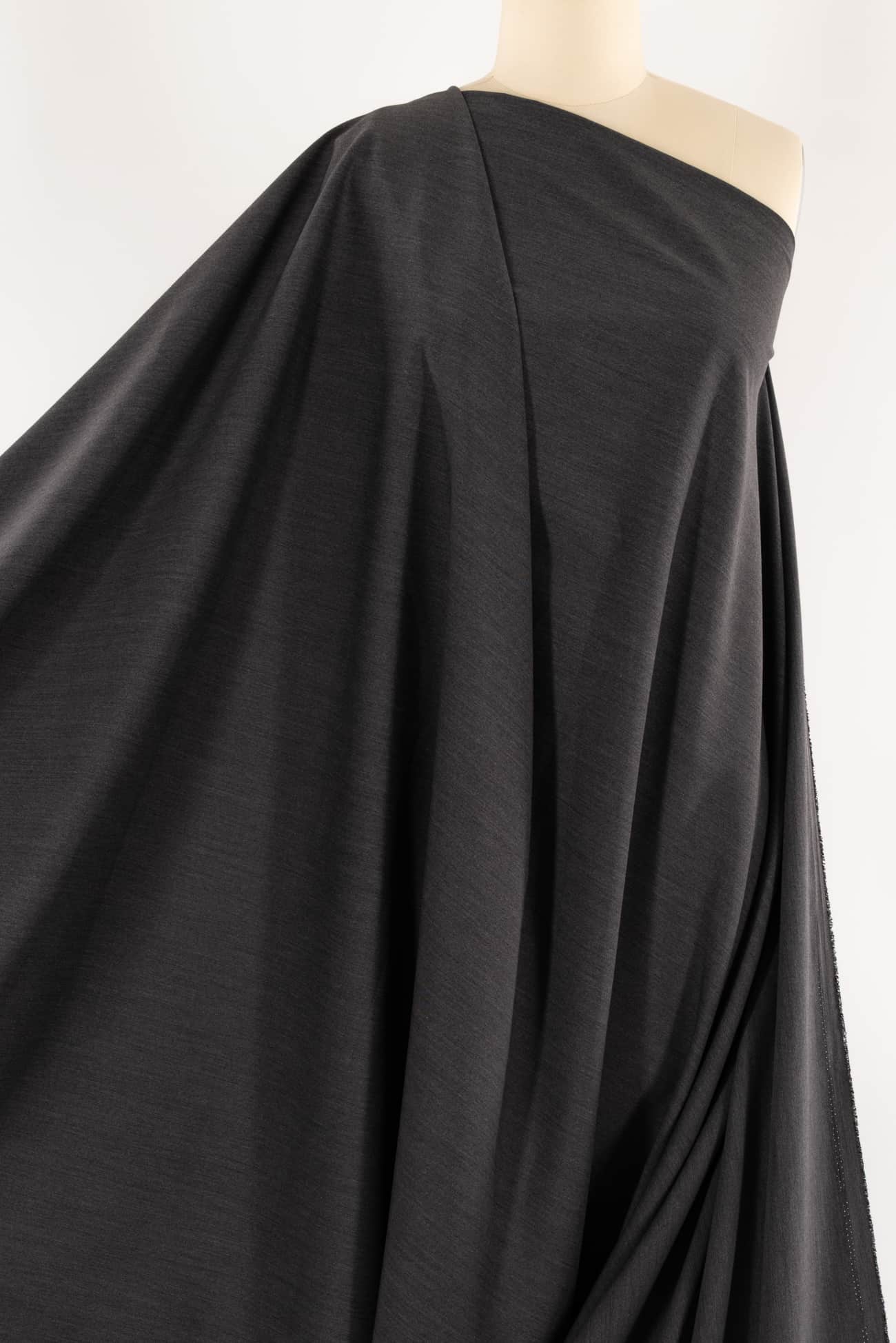 Ash Gray Cotton Blend Woven