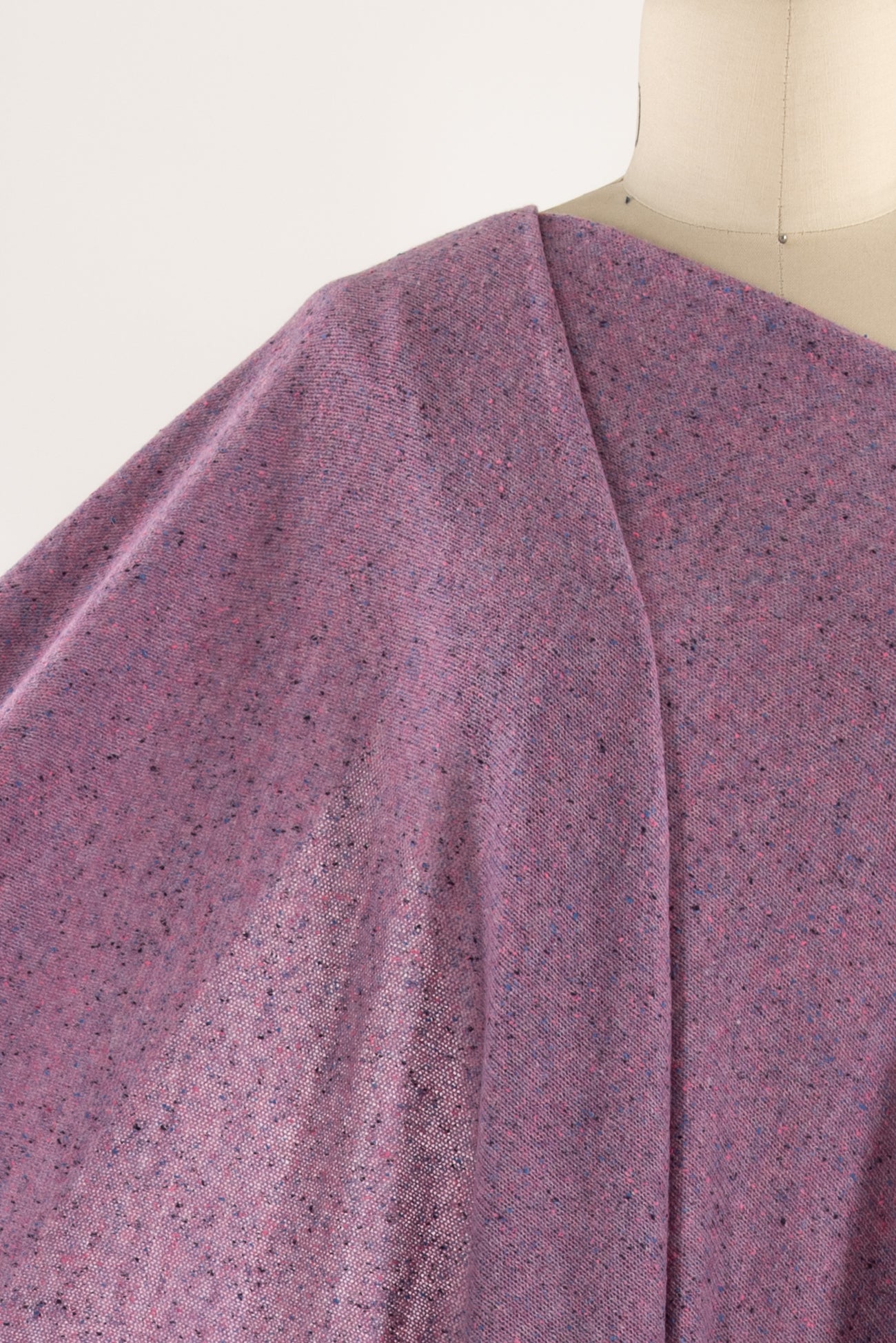 Ash Pink Tweed Wool/Silk Italian Sweater Knit