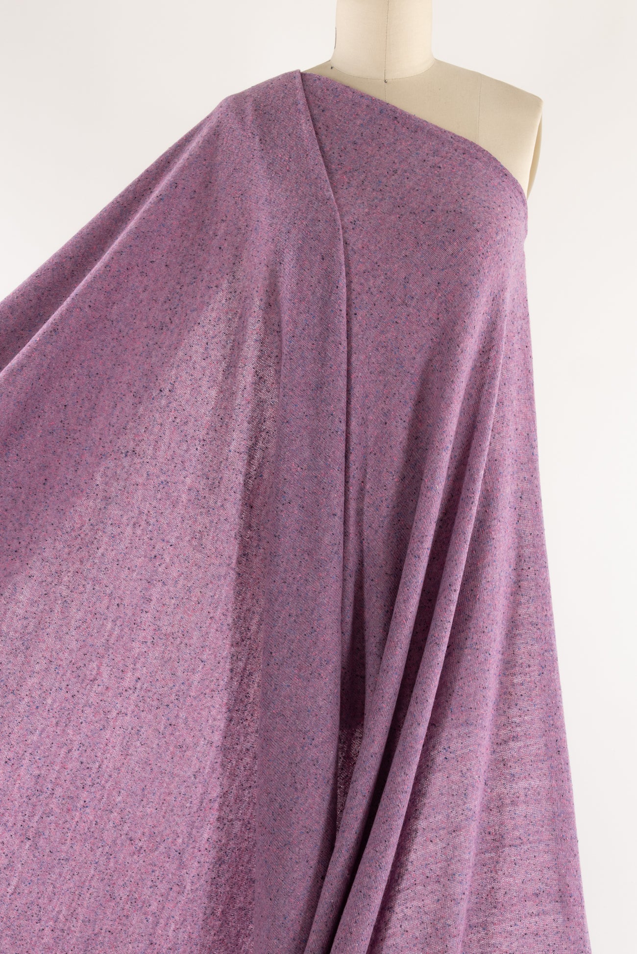 Ash Pink Tweed Wool/Silk Italian Sweater Knit