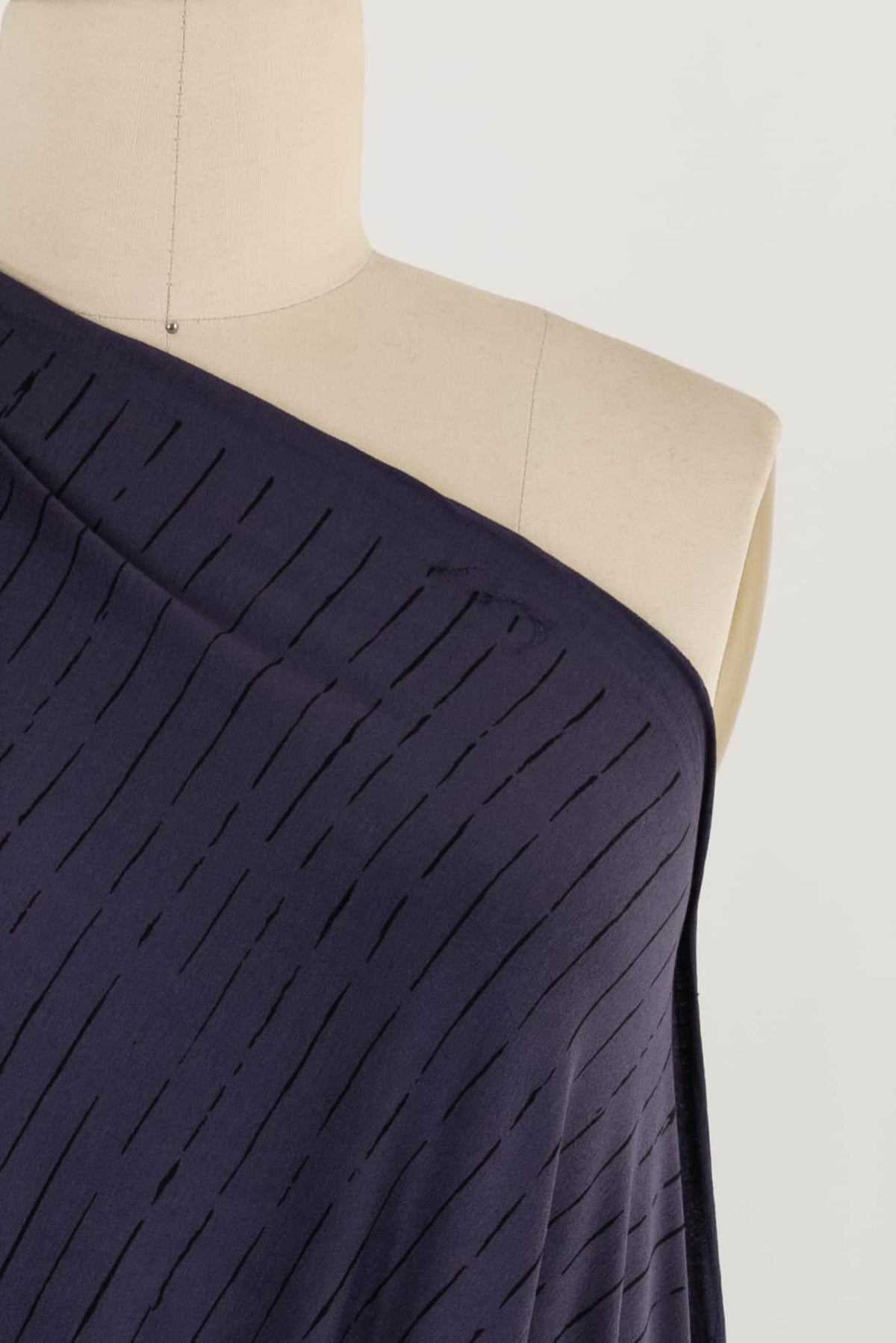Aubergine Broken Stripes USA Knit - Marcy Tilton Fabrics