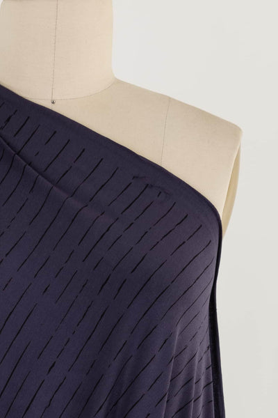 Aubergine Broken Stripes USA Knit - Marcy Tilton Fabrics