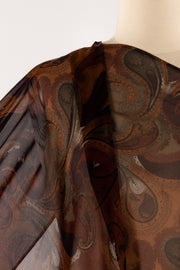 Autumn Paisley Silk Chiffon Woven