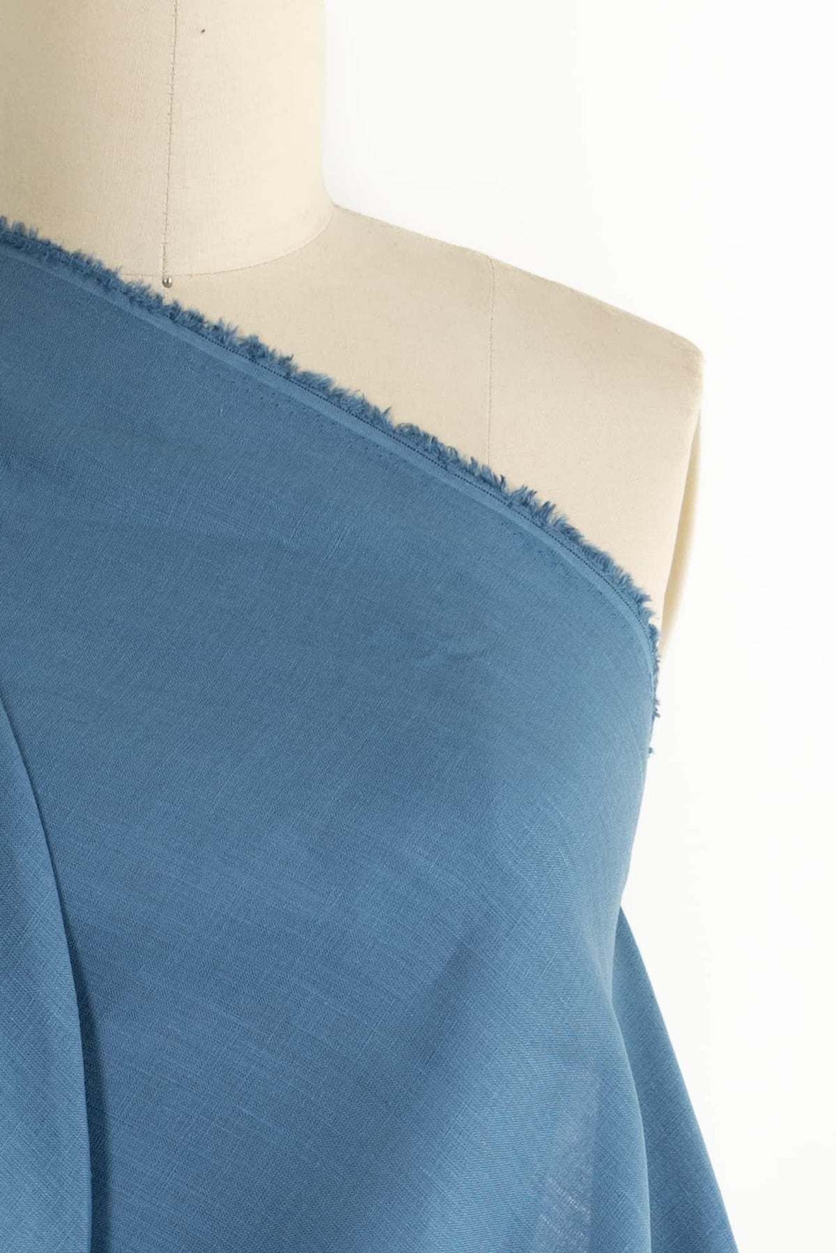 Aztec Blue Linen Woven - Marcy Tilton Fabrics