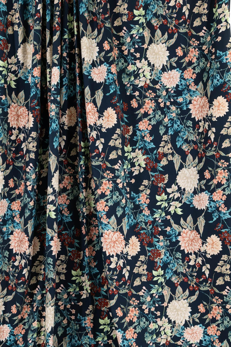 Azul Dahlia Italian Stretch Cotton Woven - Marcy Tilton Fabrics