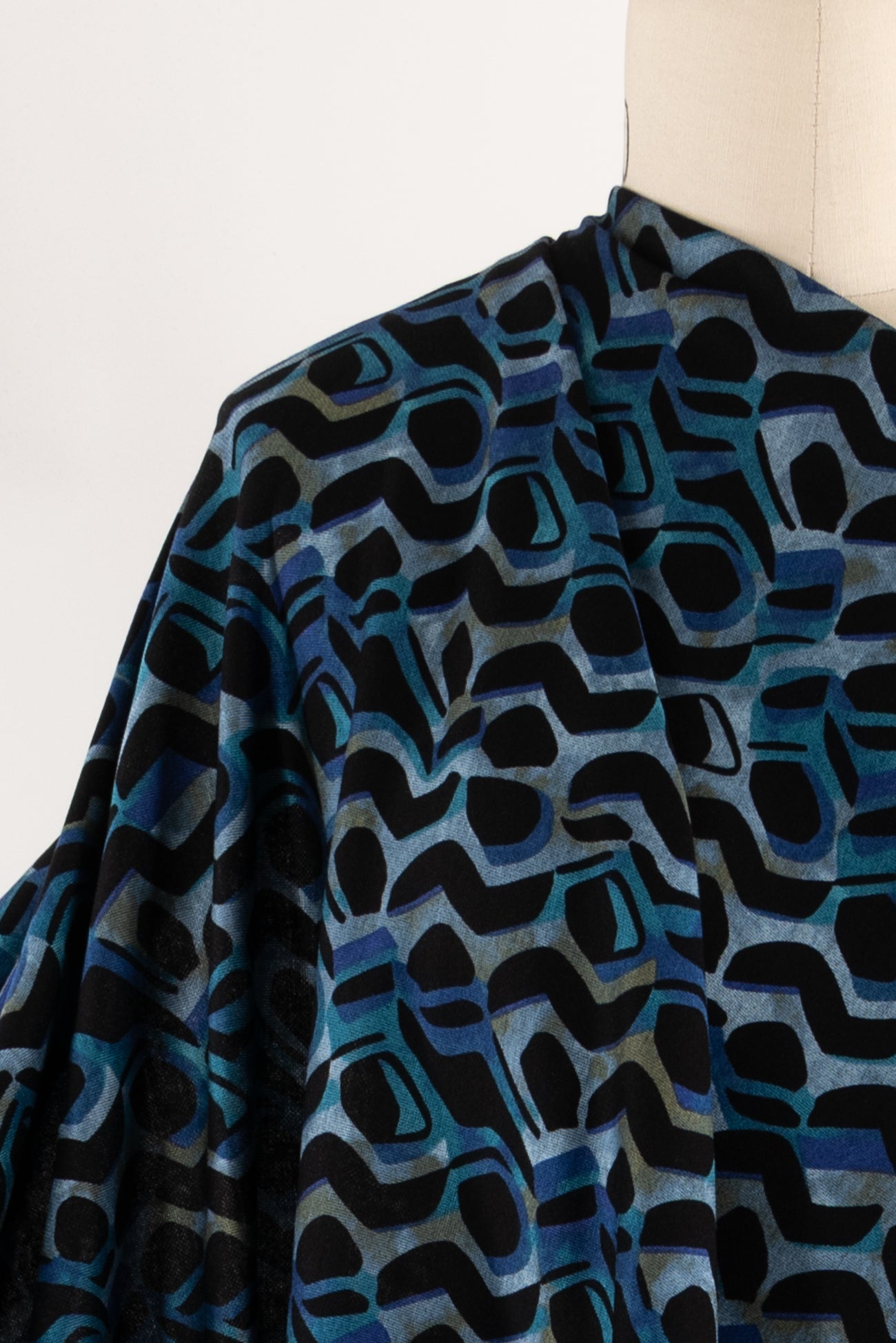 Azure Deco Ponte Knit