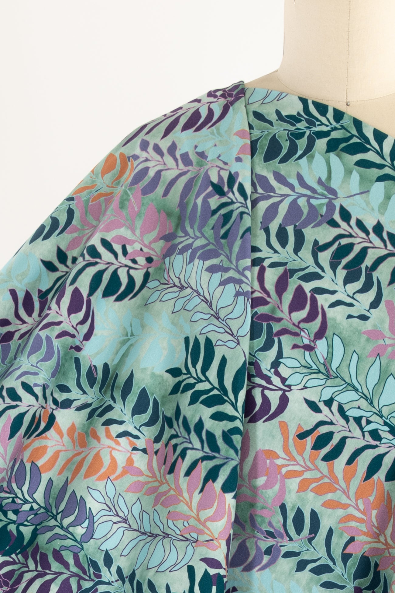 Azure Fronds Danish Cotton Knit
