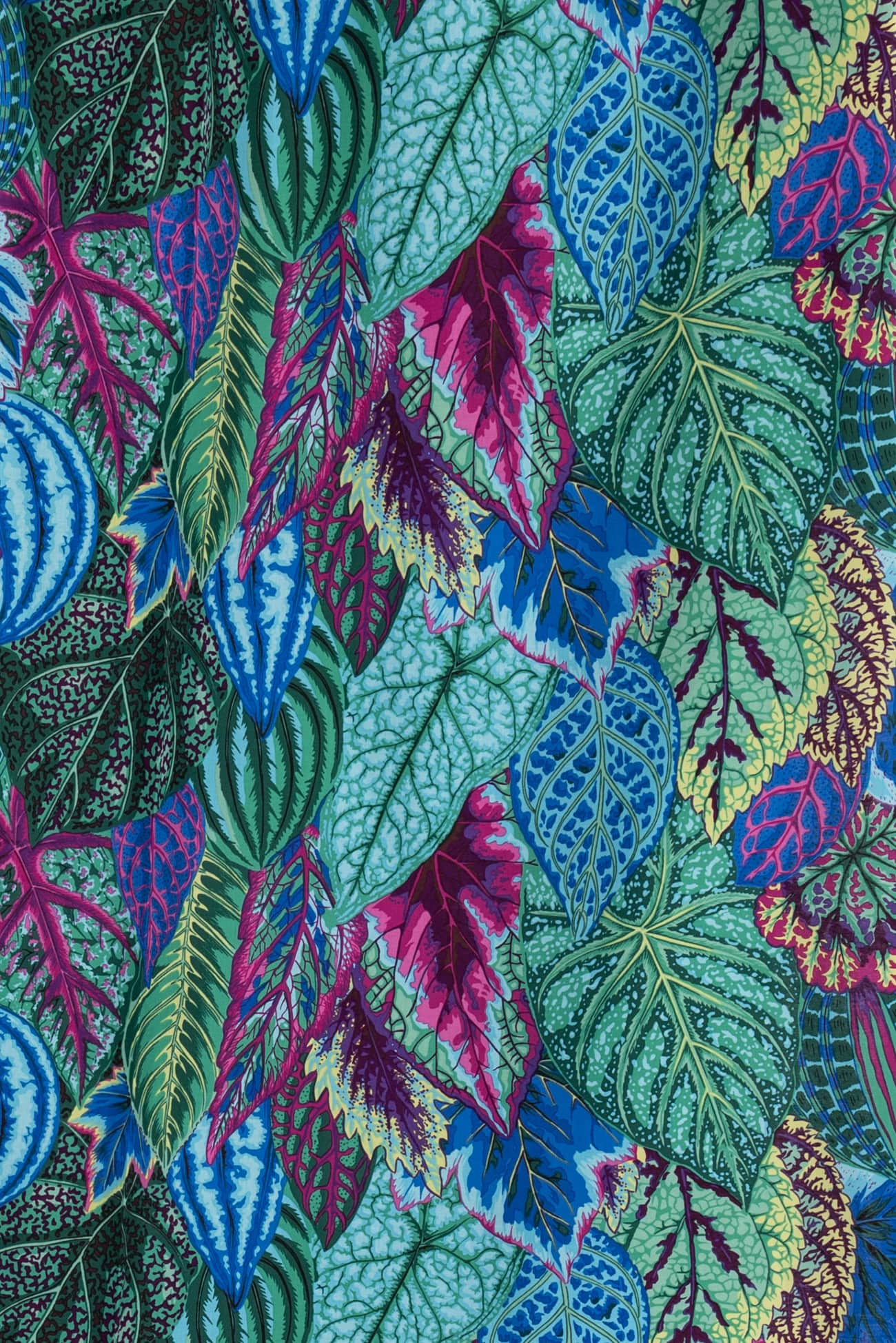 Azure Leafscape Cotton Woven