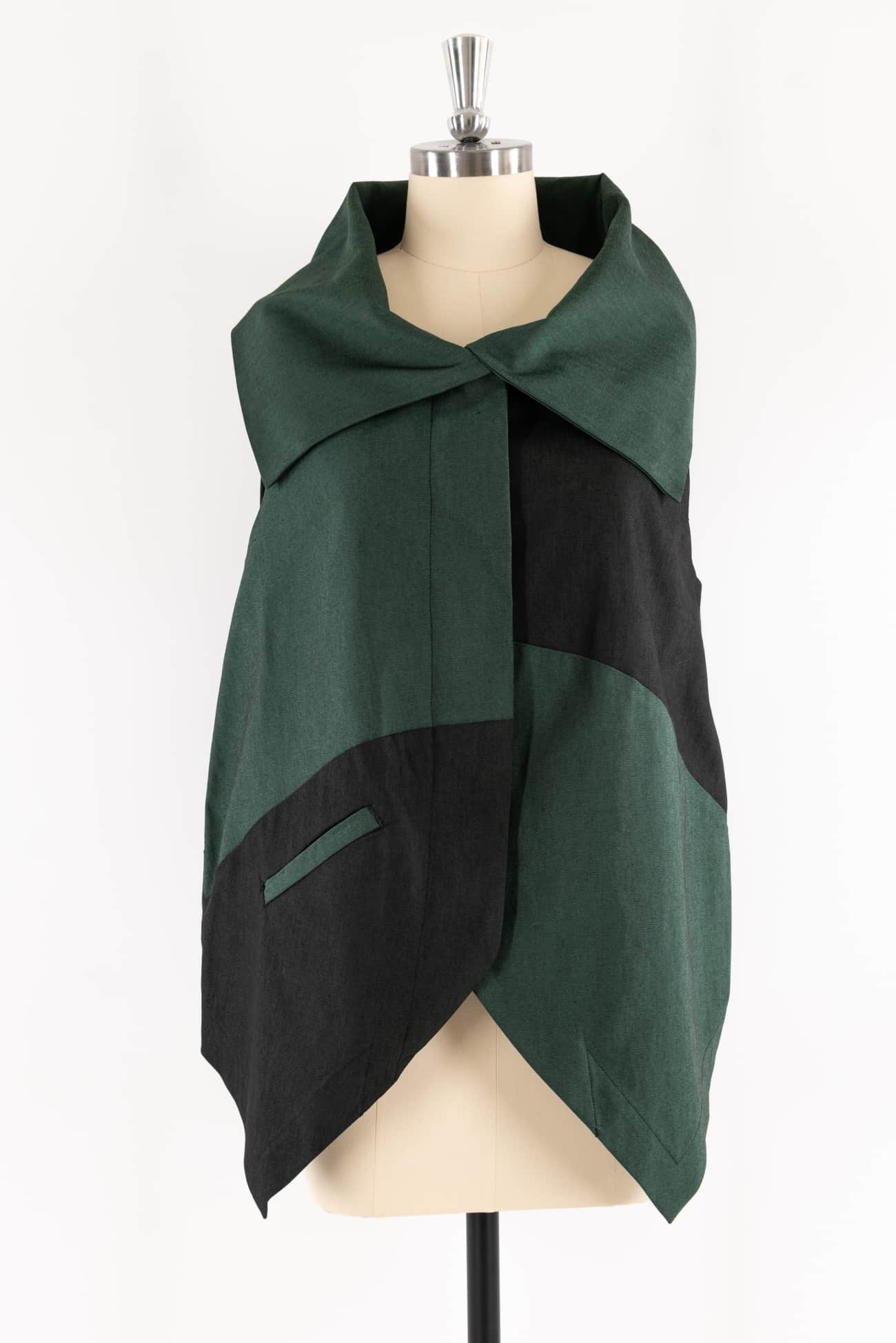 Black Juniper Italian Stretch Cotton Denim Woven