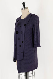 Lavender Dot/Stripe Tunic