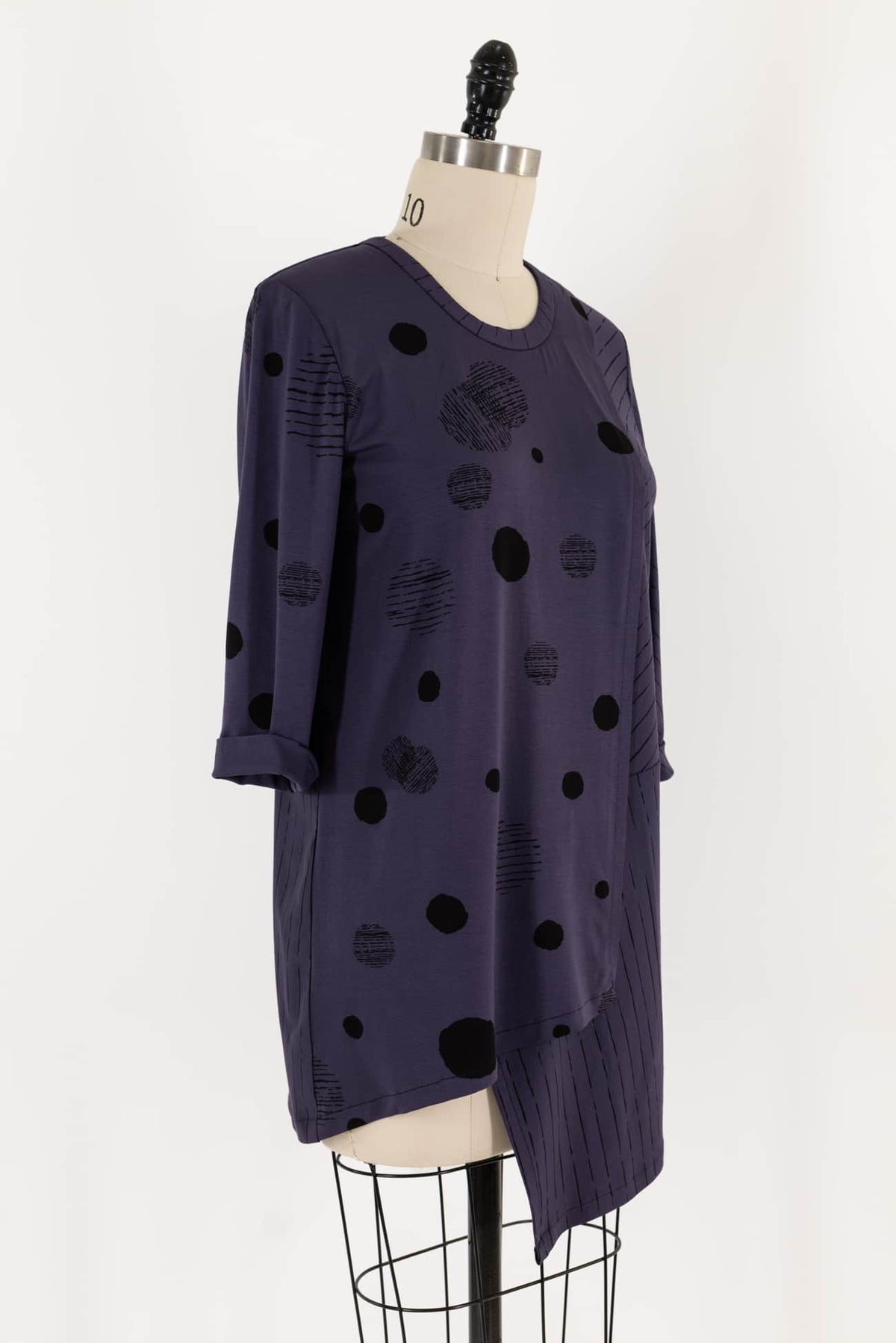 Lavender Dot/Stripe Tunic