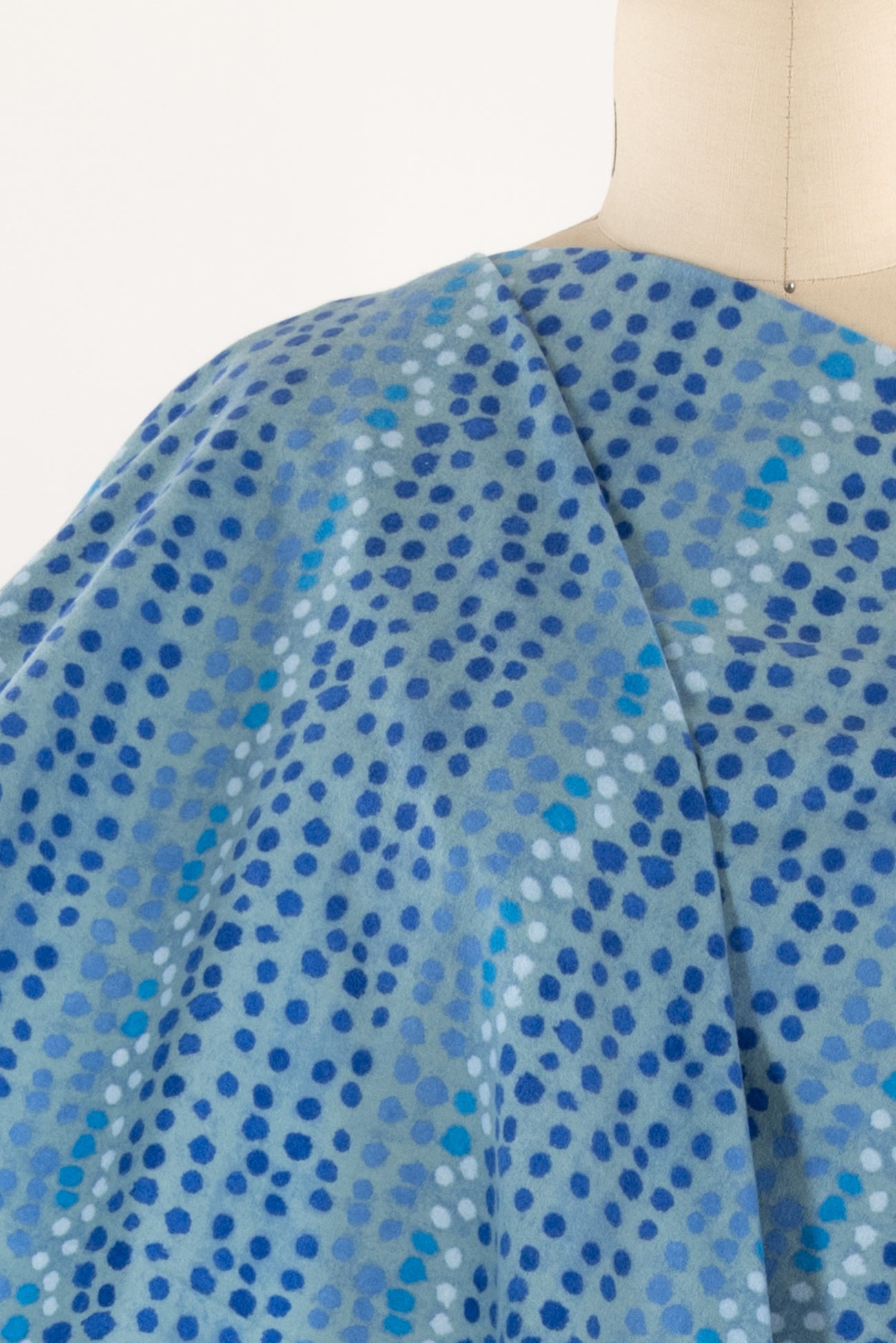 Babe Blue Dots Cotton Flannel Woven