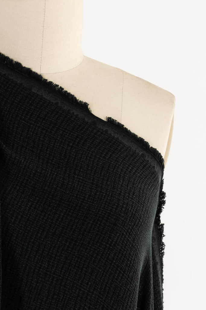 Baseline Blue-Black Cupro Rayon Crepe Woven - Marcy Tilton Fabrics