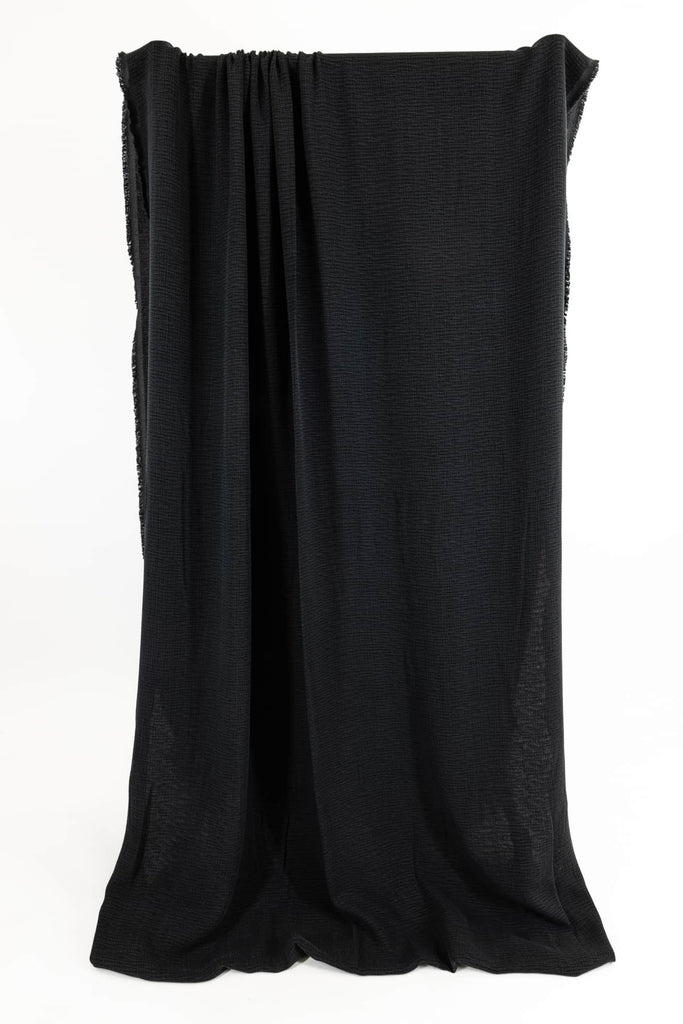 Baseline Blue-Black Cupro Rayon Crepe Woven - Marcy Tilton Fabrics