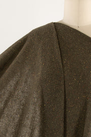 Basil Green Tweed Wool/Silk Italian Sweater Knit