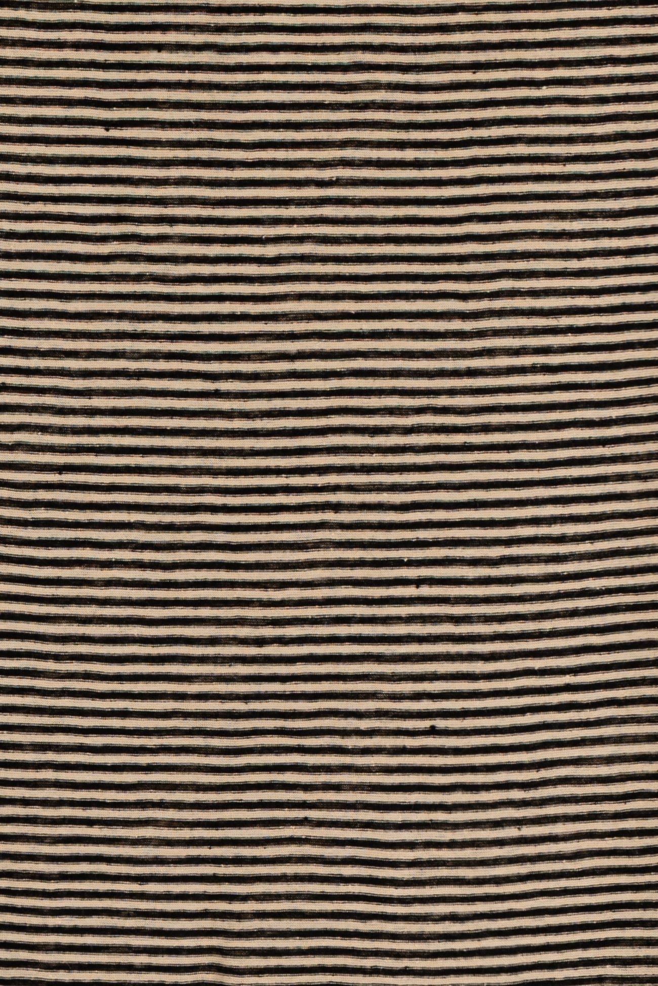 Black And Tan Stripe Linen Knit