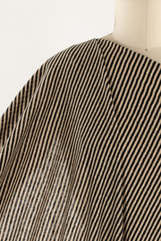 Black And Tan Stripe Linen Knit