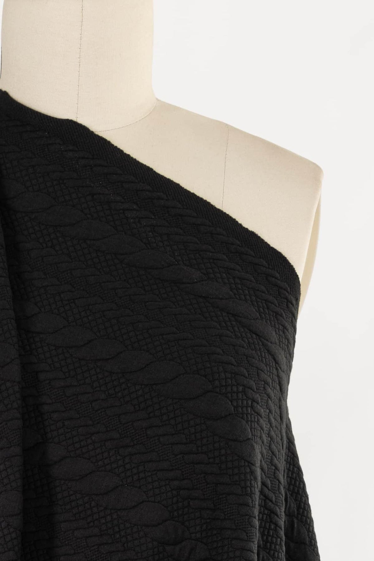 Black Cable Knit - Marcy Tilton Fabrics