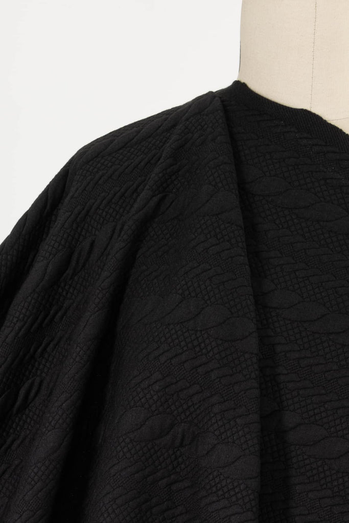 Black Cable Knit - Marcy Tilton Fabrics