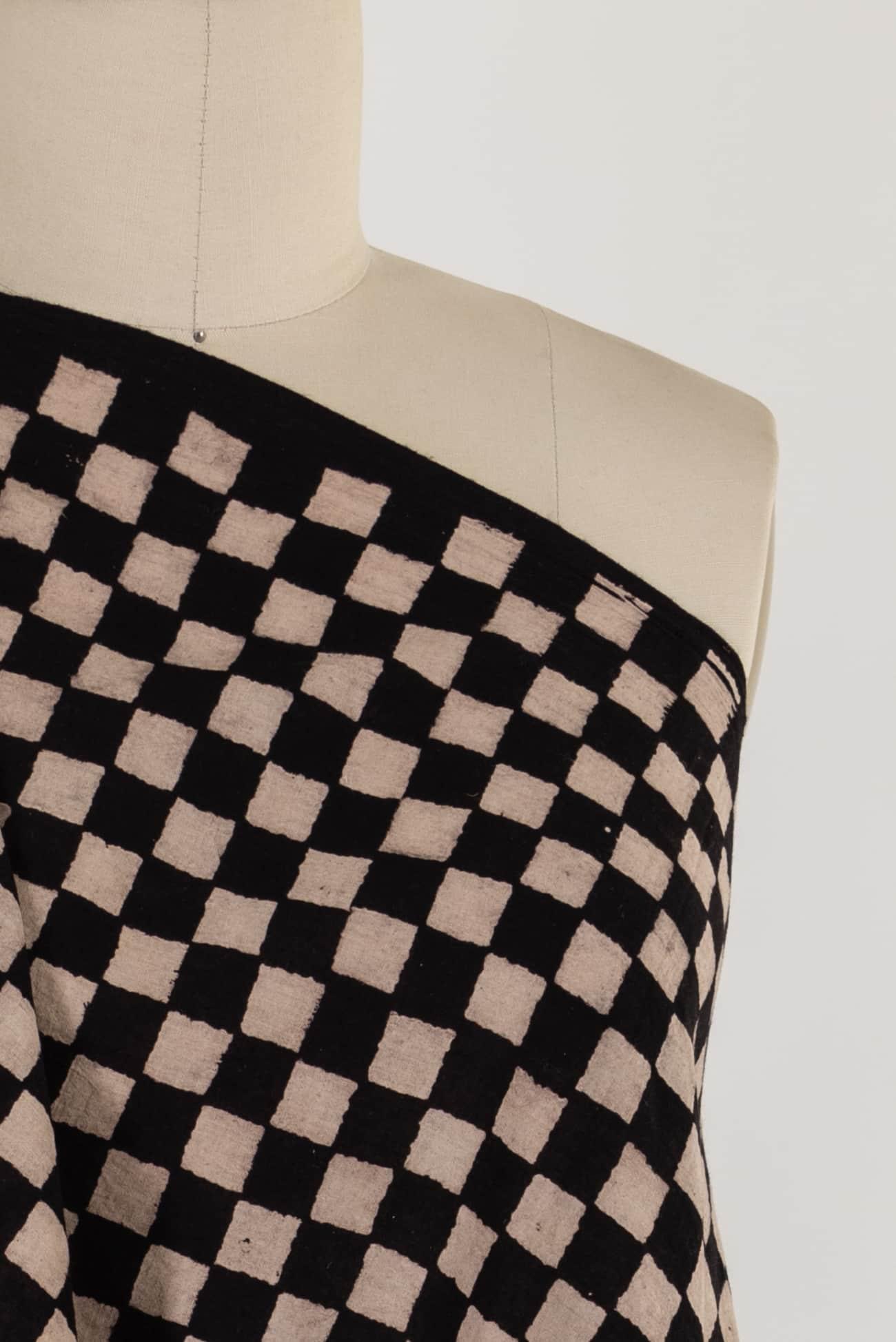 Black Check In Indian Cotton Woven - Marcy Tilton Fabrics
