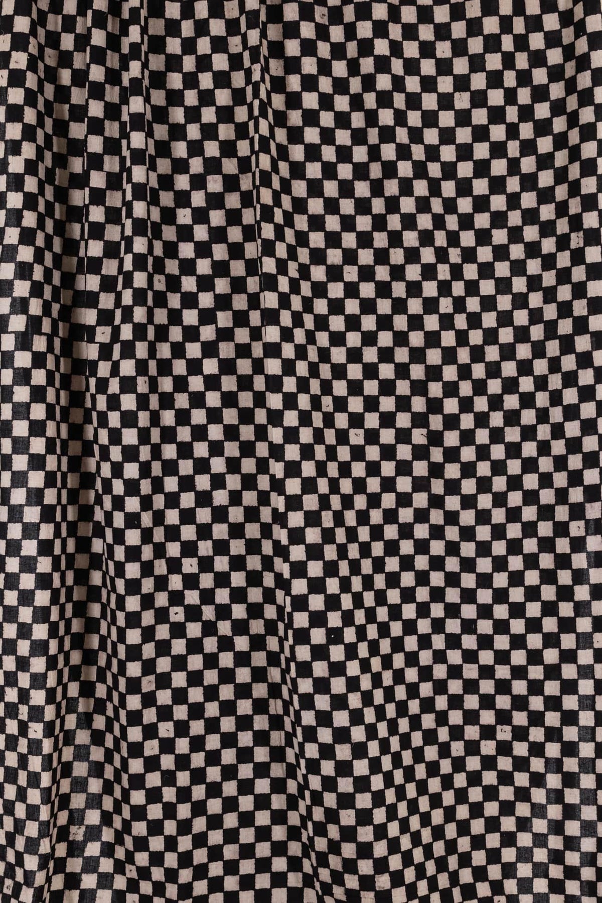 Black Check In Indian Cotton Woven - Marcy Tilton Fabrics