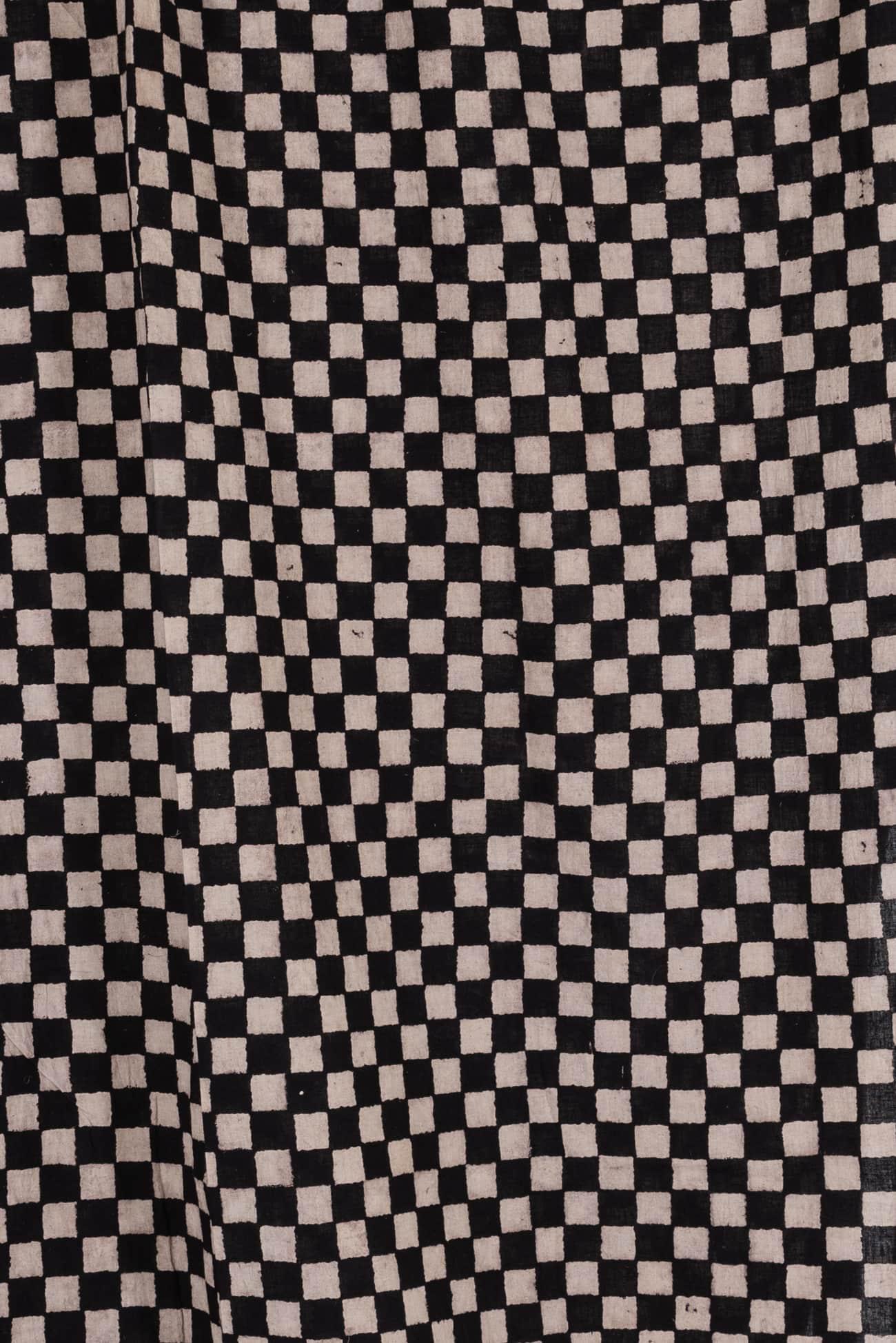 Black Check In Indian Cotton Woven - Marcy Tilton Fabrics