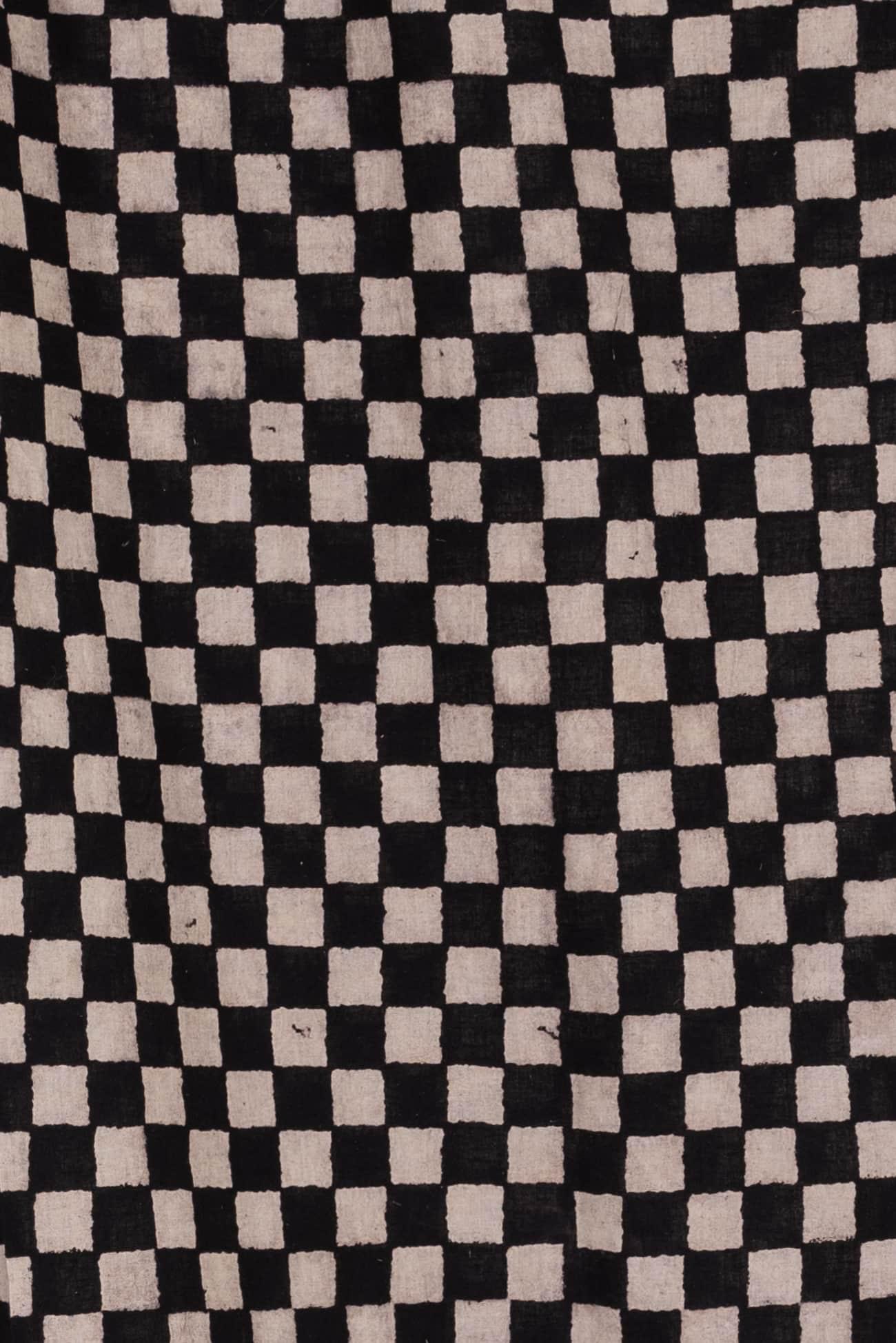 Black Check In Indian Cotton Woven - Marcy Tilton Fabrics