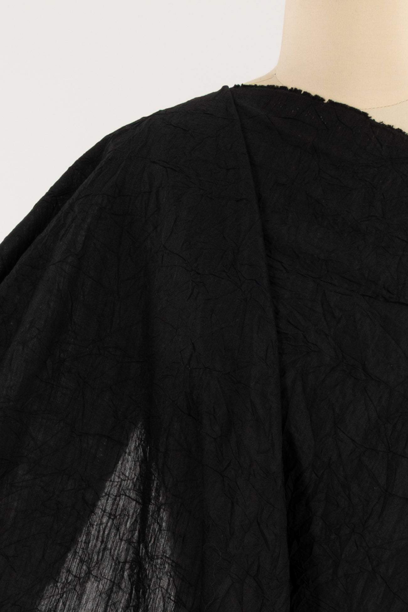 Black Crinkle Woven