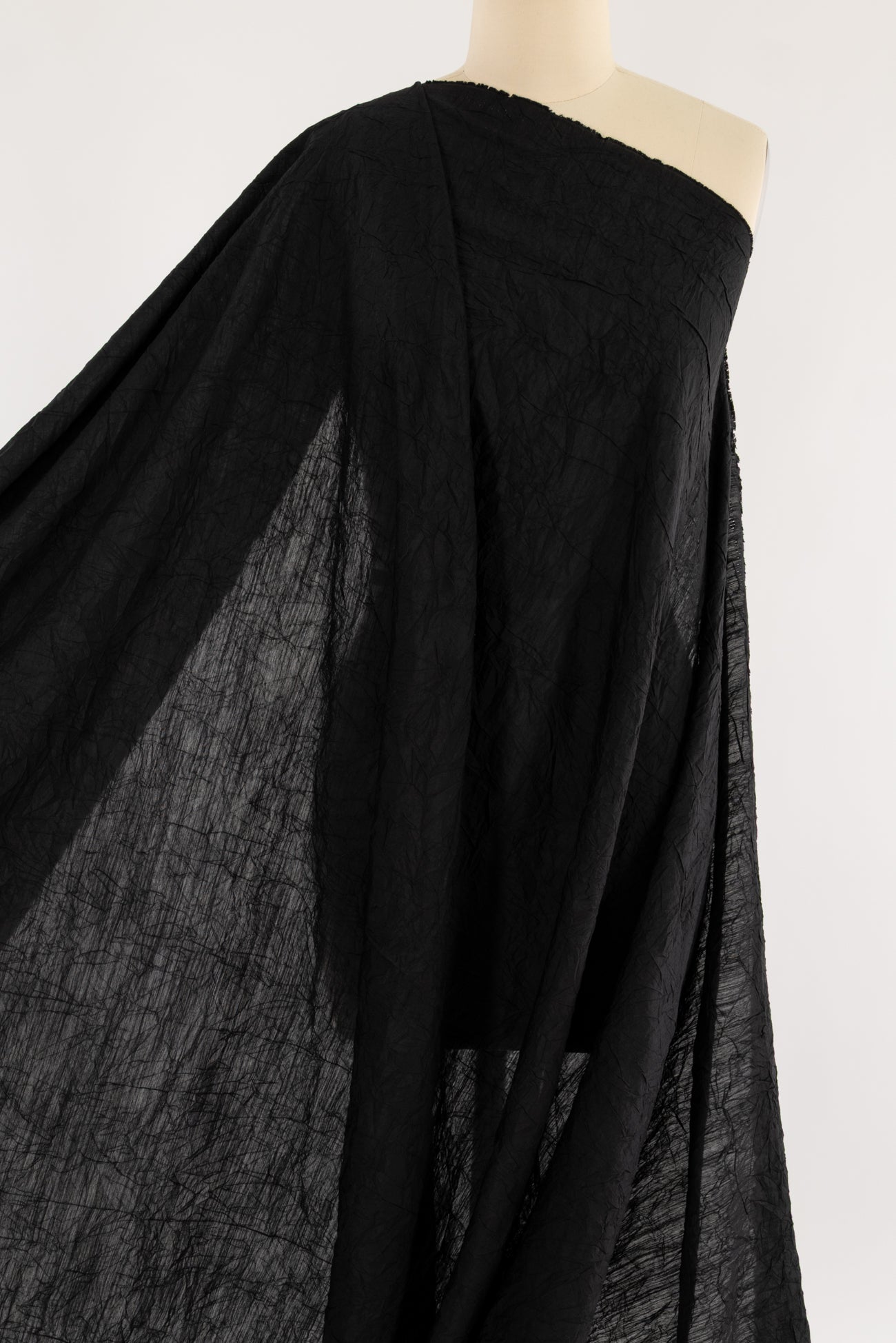 Black Crinkle Woven